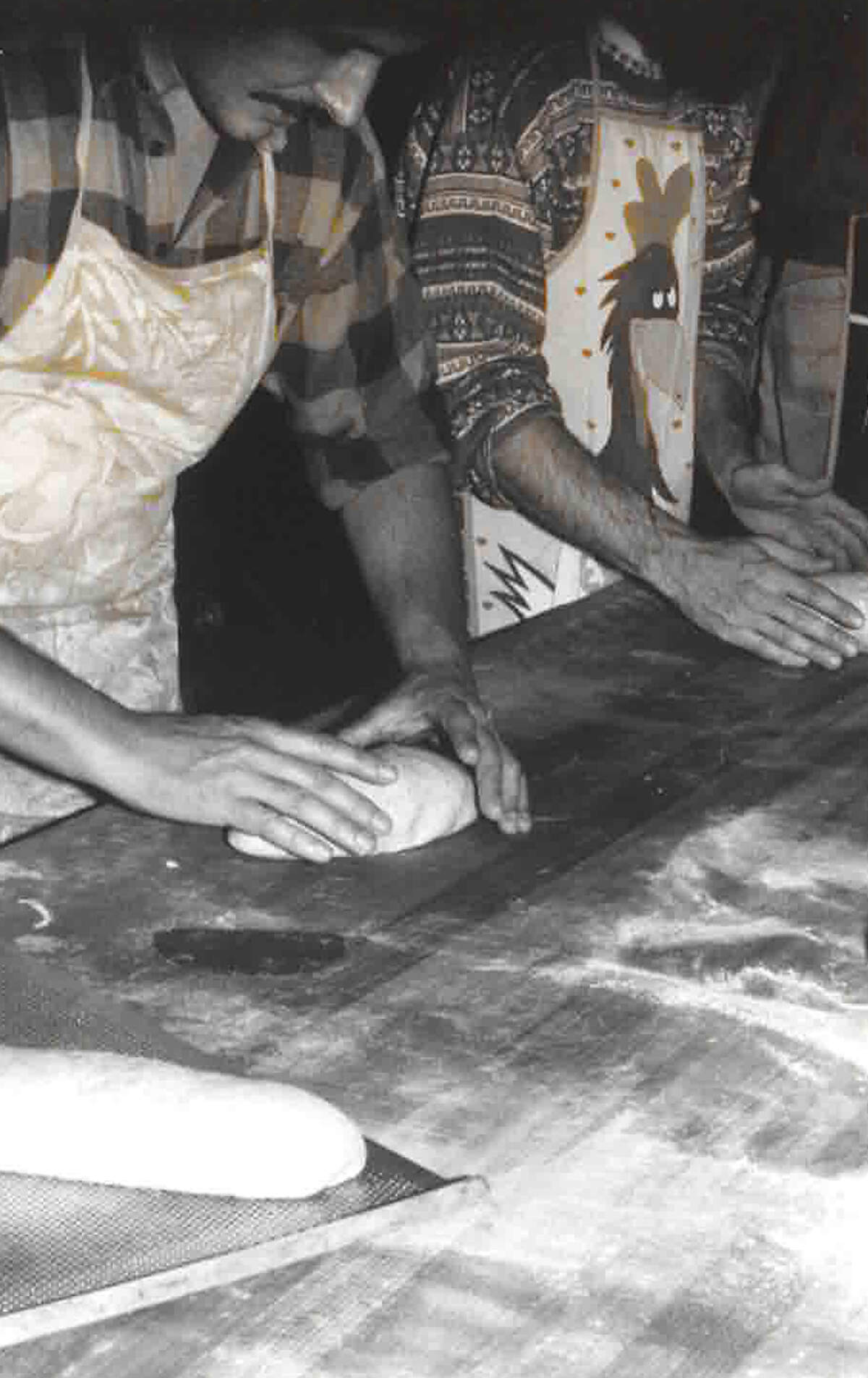 40 Jahre Fleischli, Jubiläum der Conditorei und Bäckerei in Zürch: Historisches Foto aus der Backstube
