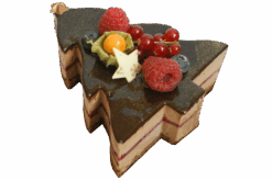 Schokoladen-Himbeer Tannenbaum