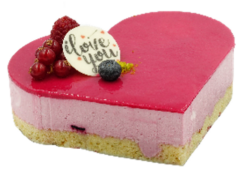 Himbeerquark Herz Torte