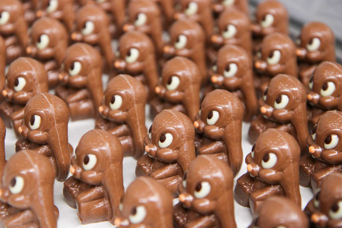 40 Jahre Fleischli, Jubiläum der Conditorei und Bäckerei in Zürch: Foto der Osterhasenprduktion